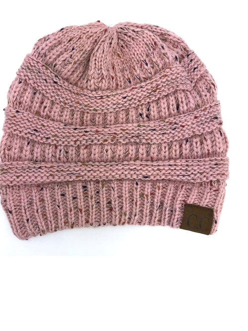 HAT-33 Speckled Beanie Indi Pink – girliegirloriginals