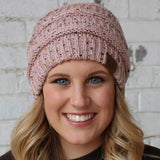 HAT-33 Speckled Beanie Rose