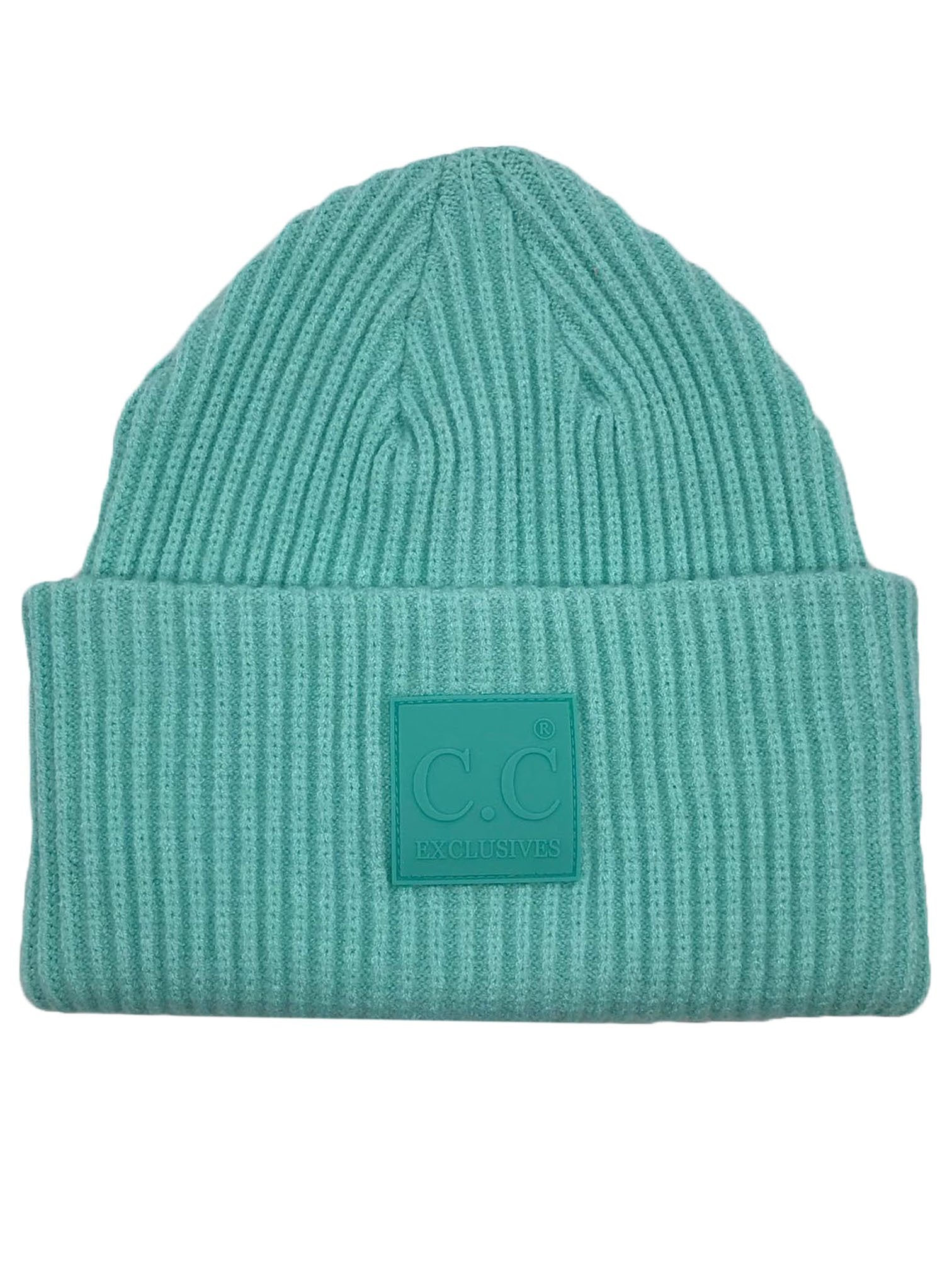 HAT-7007 Beanie with Rubber Patch Mint Green