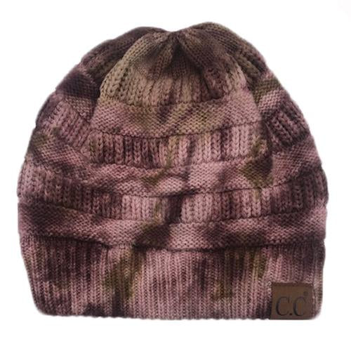 HAT-821 Brown/Camel Tie Dye Beanie