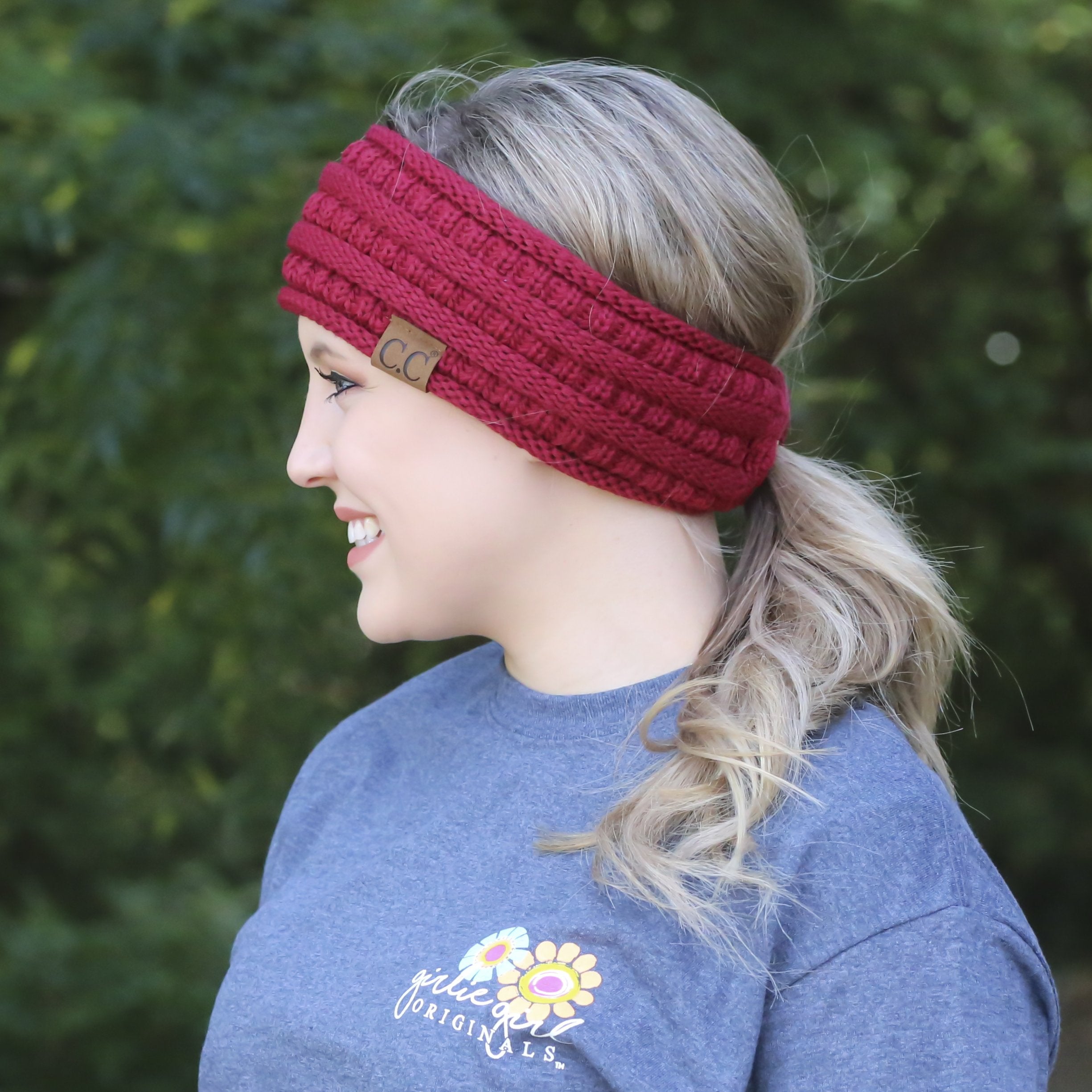 HB-21 Pony Headwrap Burgundy