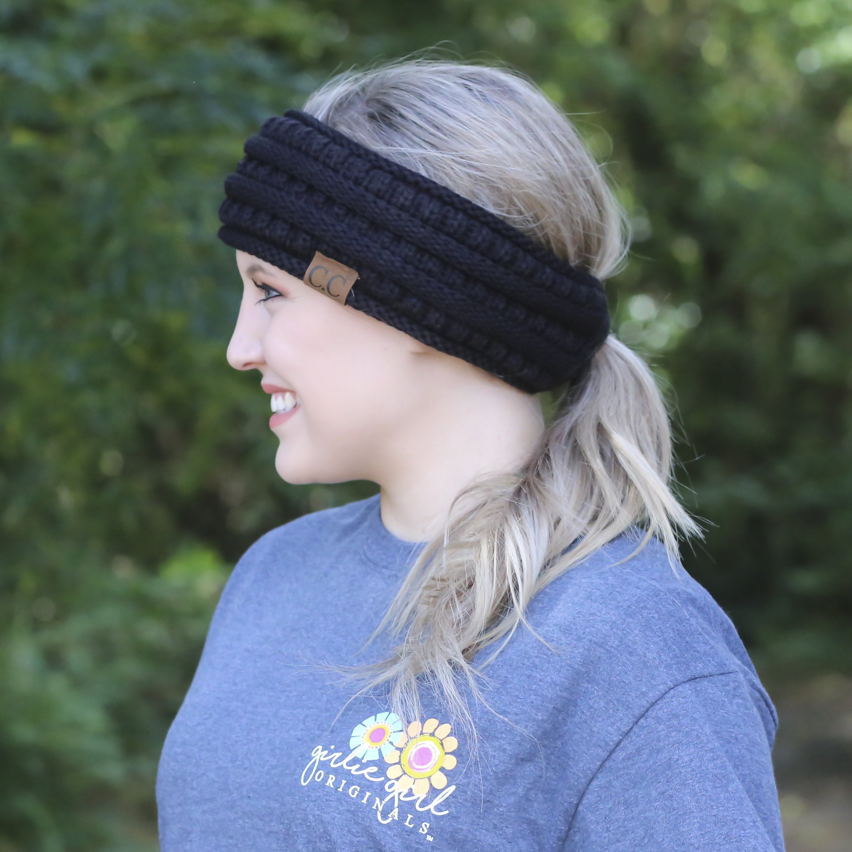 HB-21 Pony Headwrap Black