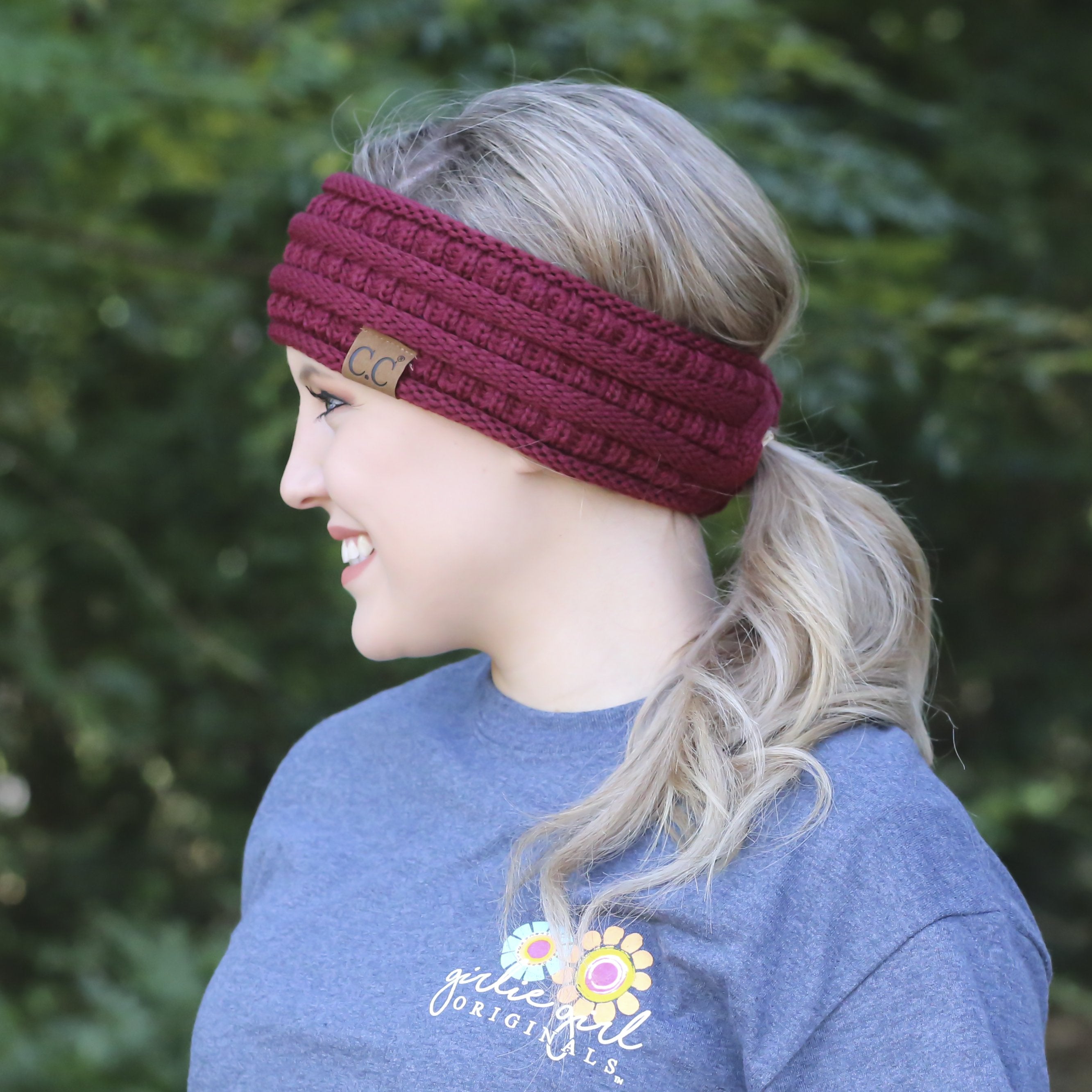 HB-21 Pony Headwrap Maroon