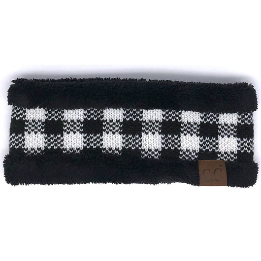 HW-17 BUFFALO PLAID BLACK WHITE/BLACK