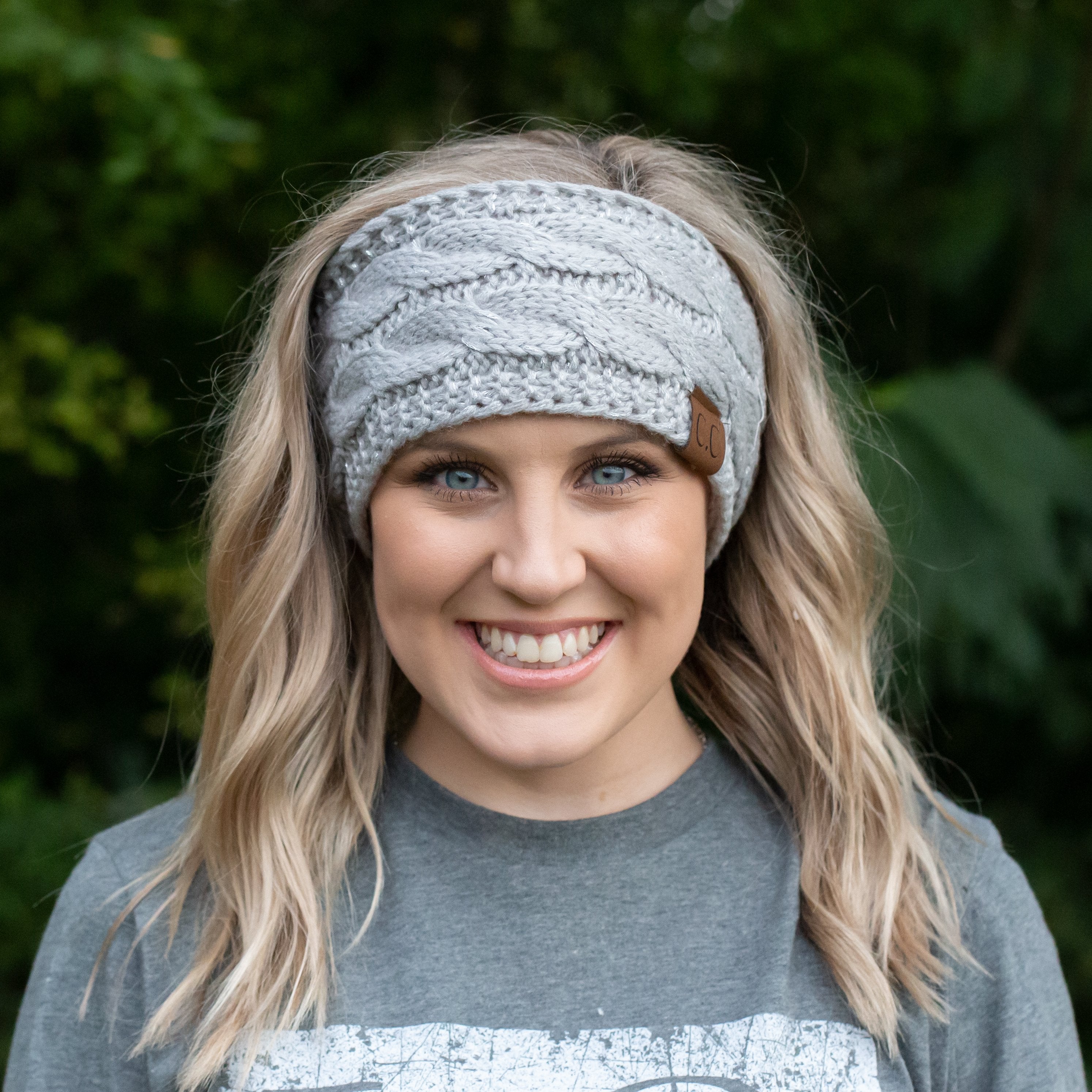 HW-20 METALLIC SILVER HEADWRAP