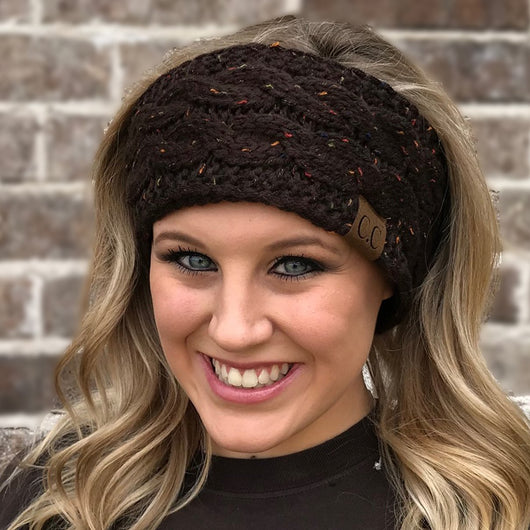 HW-33 BROWN SPECKLED HEADWRAP