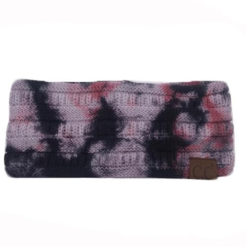 HW-821 Black/Pink Tie Dye Headwrap