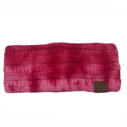 HW-821 Red/Pink Tie Dye Headwrap