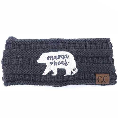 HW-20 Mama Bear Headwrap Dark Melange Grey