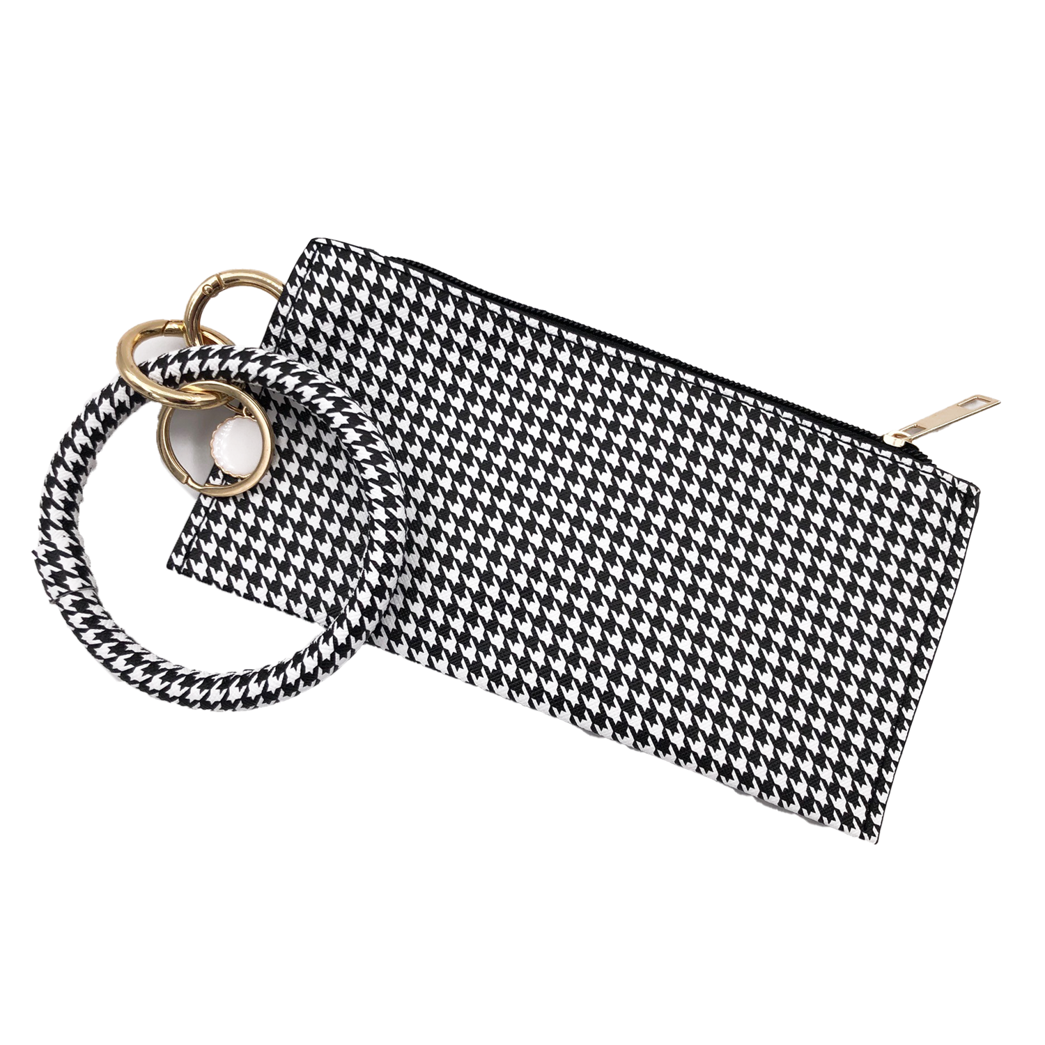 CL-8848 Wristlet Clutch Houndstooth