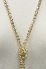 NK-2244 GOLD 60 hand knotted glass bead necklace