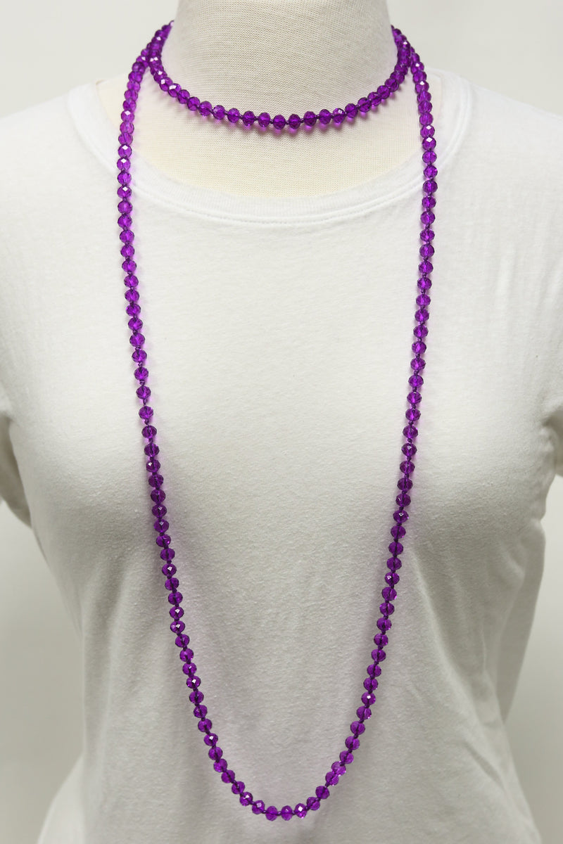 Exclusive purple colored multilayered beaded necklace set with coin ta –  Sujatra