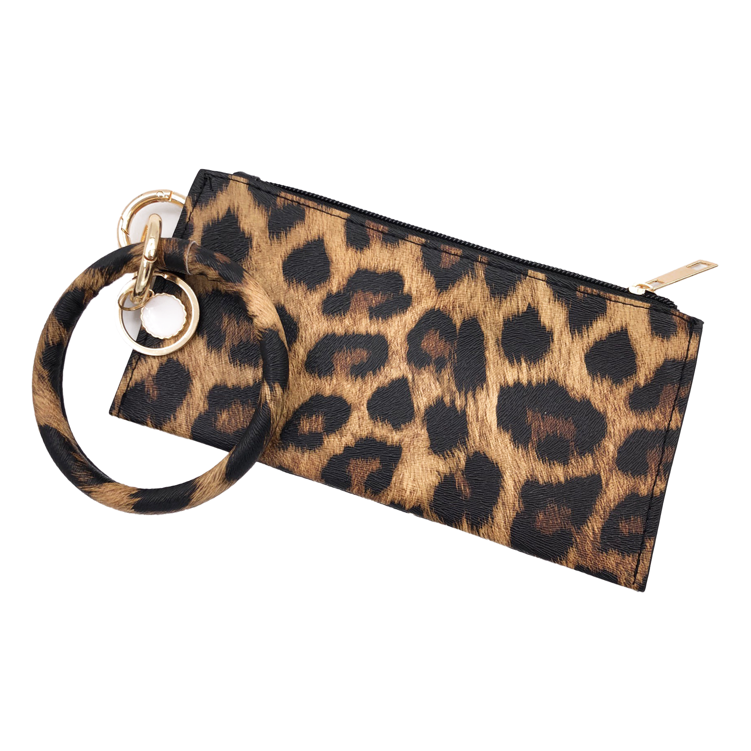 CL-8848 Wristlet Clutch Brown Leopard