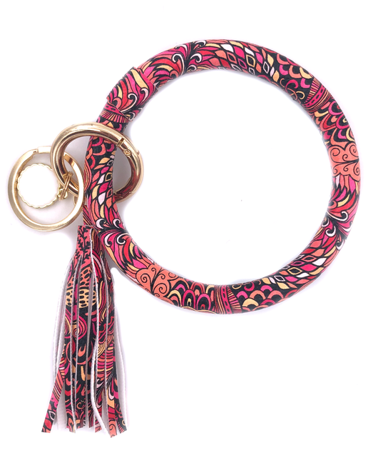 KC-8845 Red Pink Feather Key Chain