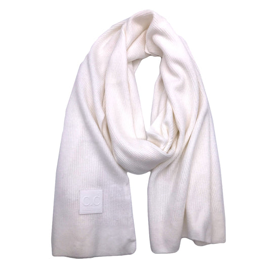 SF-7007 Rubber Patch Scarf Ivory