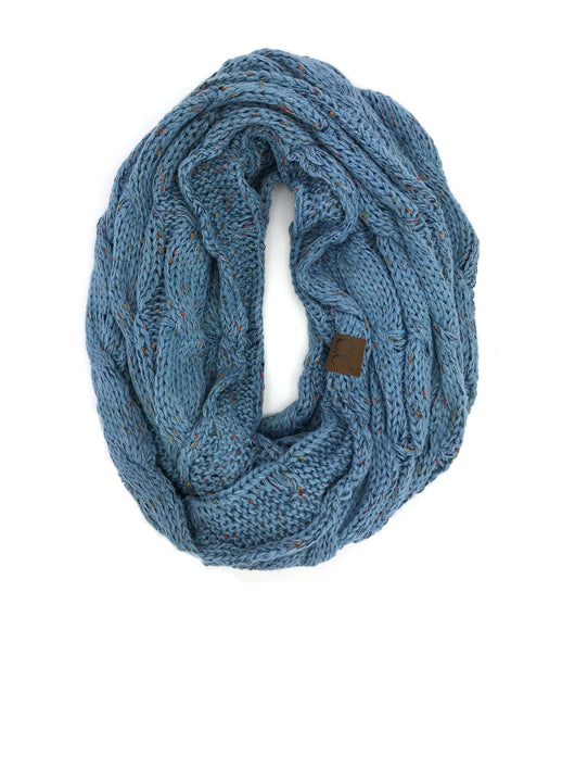 SF-33 Denim Speckled Infinity Scarf