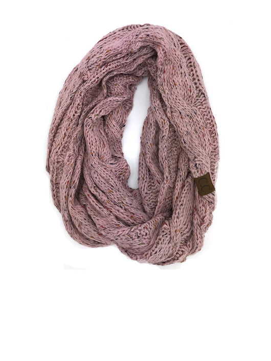 SF-33 Indi Pink Speckled Infinity Scarf