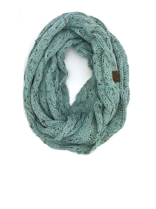 SF-33 Mint Speckled Infinity Scarf
