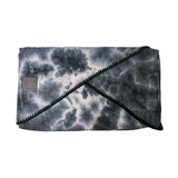 SF-7380 Tie Dye Scarf with C.C Rubber Patch - Dark Grey/Light Grey