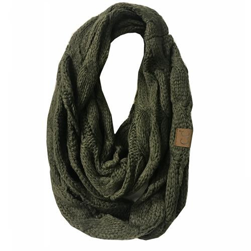 SF-800 New Olive Infinity Scarf