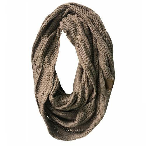 SF-800 Taupe Infinity Scarf