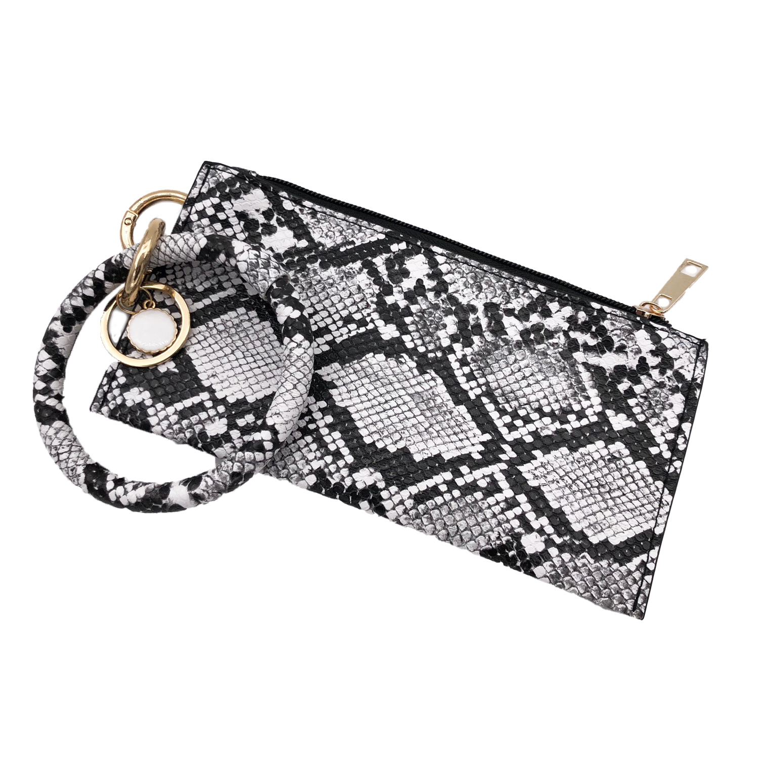 CL-8848 Wristlet Clutch Black Snake