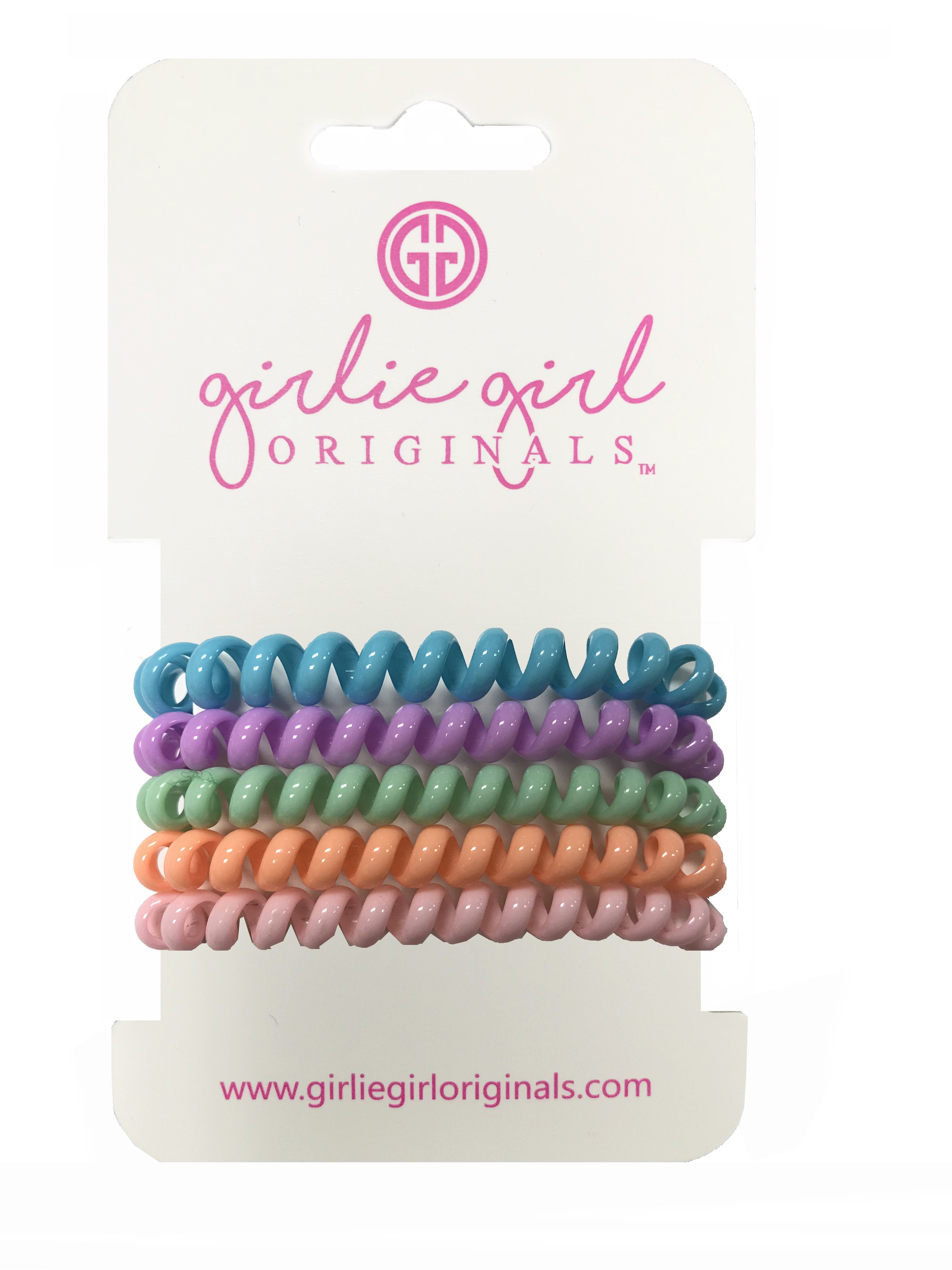 TC-SOL 8 PASTELS Telephone Cord Hair Ties