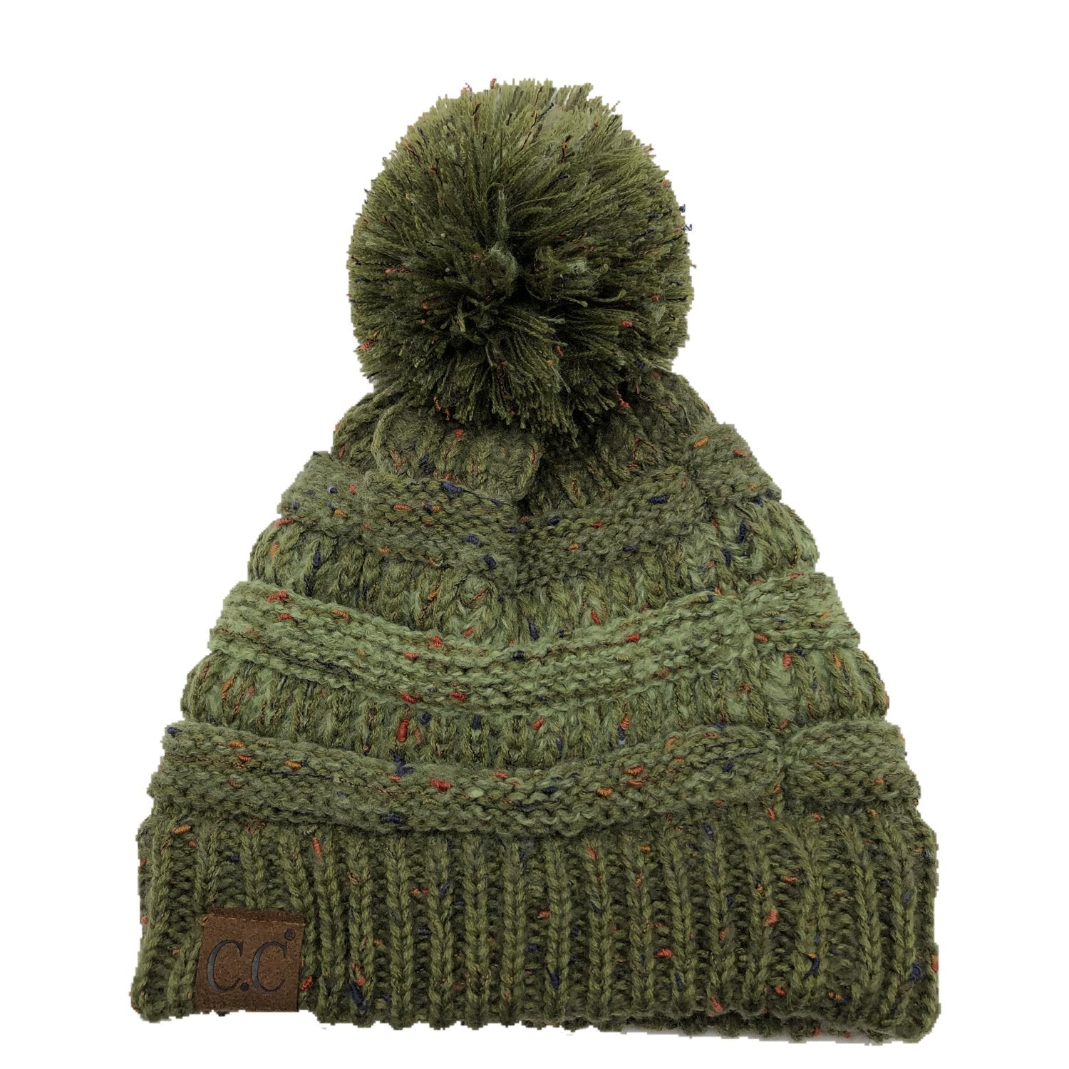 YJ-817 Ombre Speckled Pom Beanie - Sage