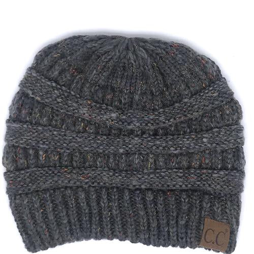 YJ-817 Ombre Dark Melange Grey Beanie – girliegirloriginals