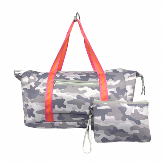 NP 6503DB Neoprene Duffle Bag Gray Camo girliegirloriginals