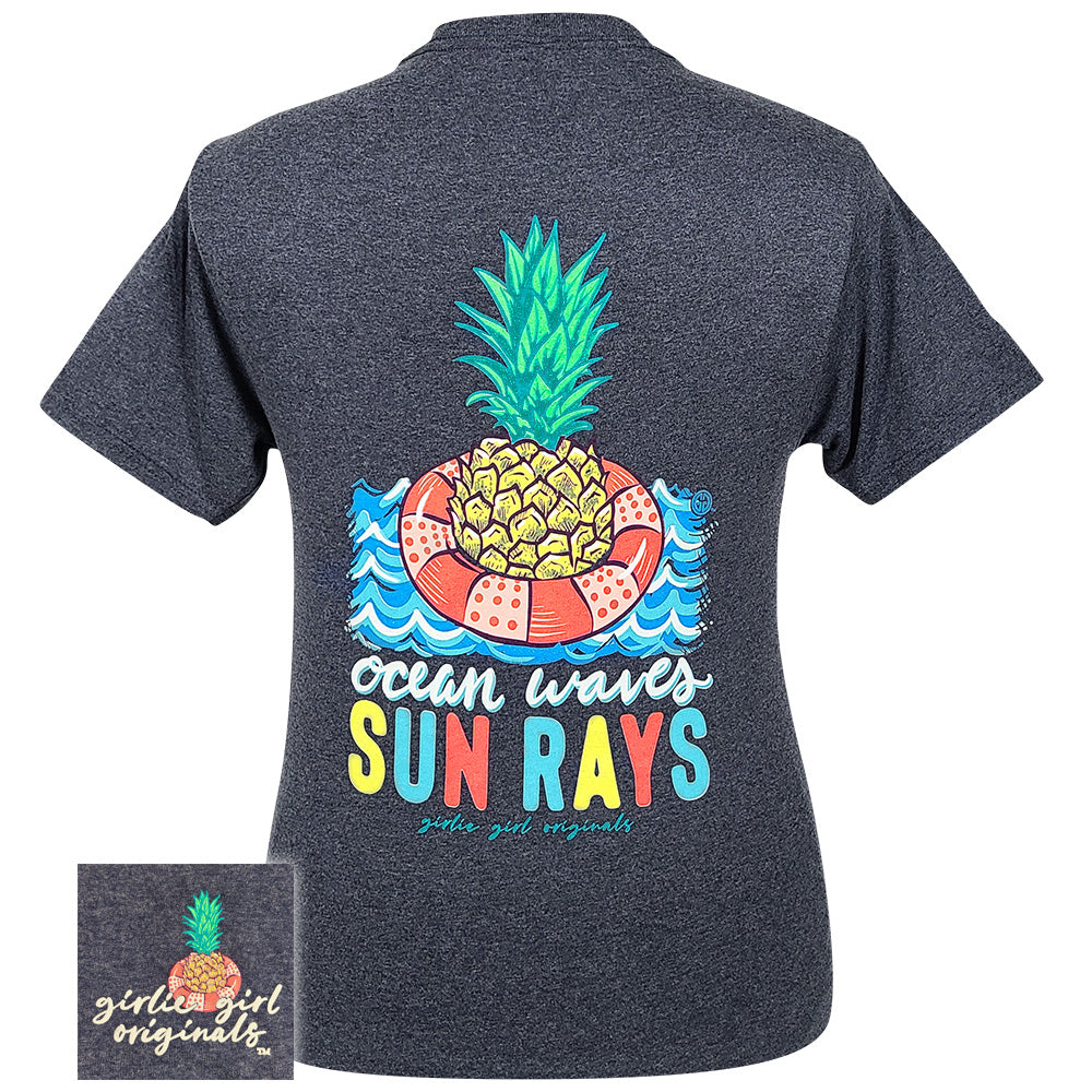 Sun Rays Pineapple Heather Navy SS-2471