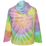 GGO-2497 Girlie Girl Originals Peace Sign Sweatshirt Hoodie Tie Dye - Dreamsicle Swirl