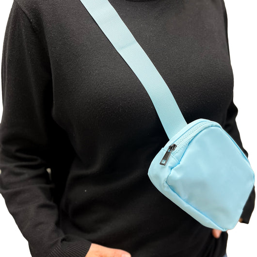 BB-1031 Belt Bag Light Blue – girliegirloriginals BB-1031 Belt Bag Light Blue – girliegirloriginals