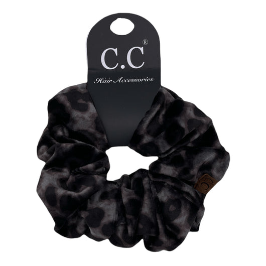 SCR-02 LEOPARD GREY SCRUNCHIE