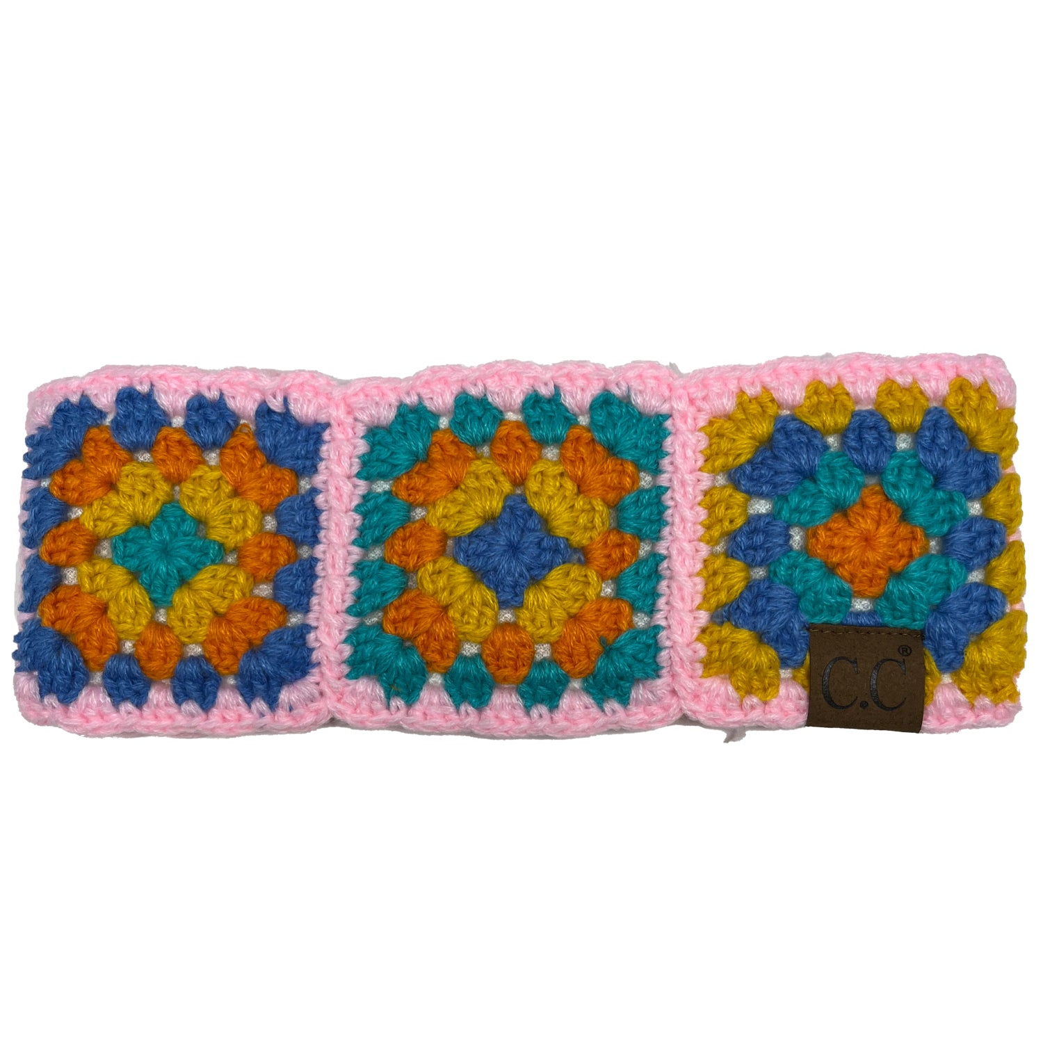 HW-7393 C.C Hand Crocheted Headwrap-Light Pink