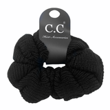 SCR-04 C.C KNIT SCRUNCHIE BLACK