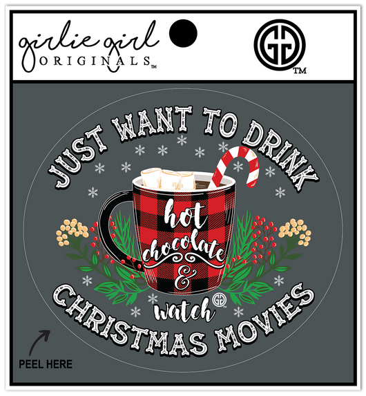 Decal/Sticker Hot Chocolate and Christmas 2447