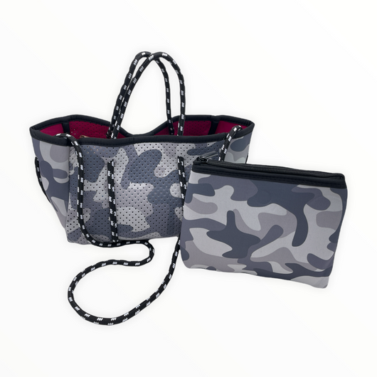 NP-2500 CAMO GREY NEOPRENE MINI TOTE