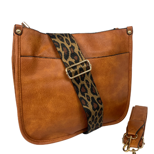 PS-7181 Crossbody Leopard Strap Purse-Brown