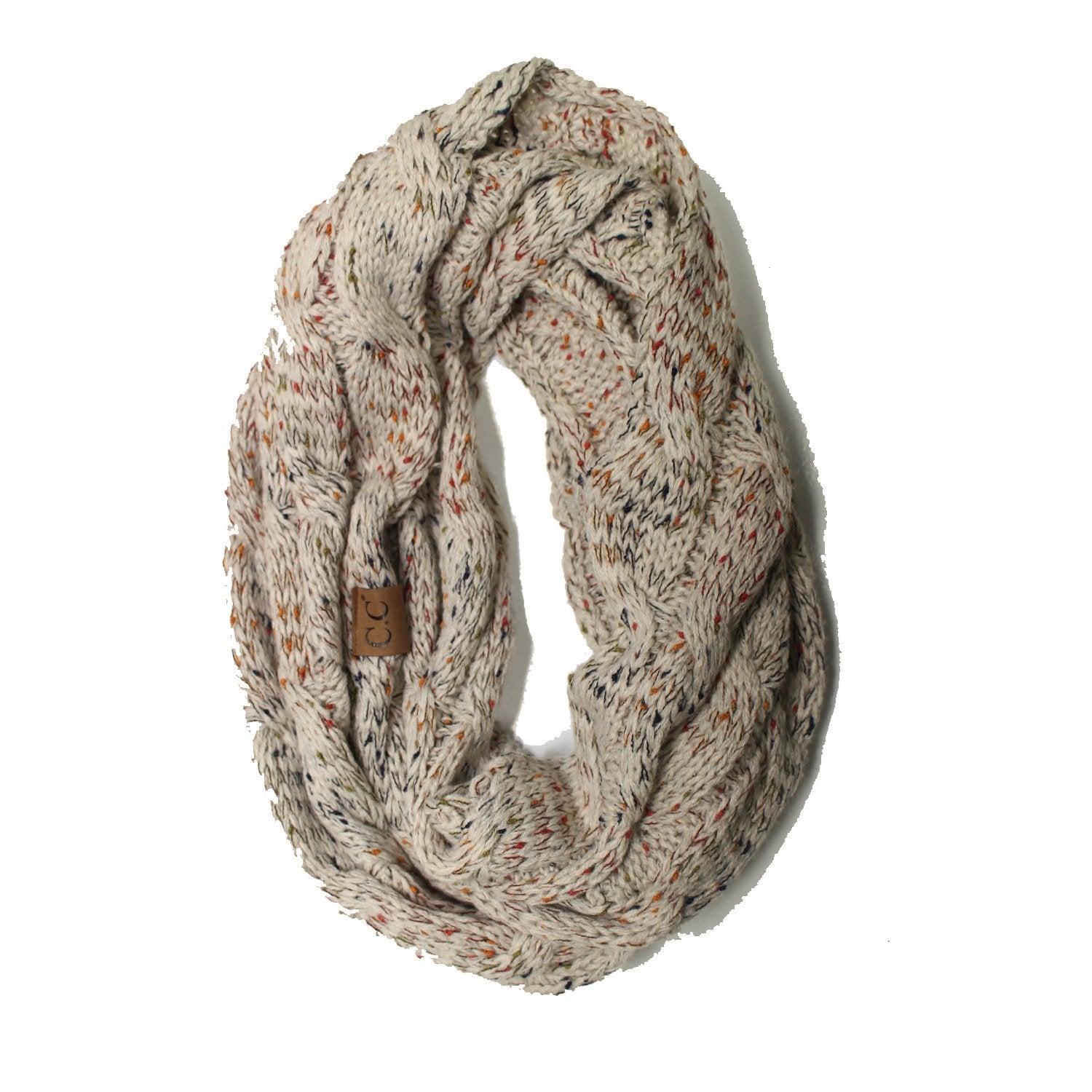SF-33 Oatmeal Speckled Infinity Scarf
