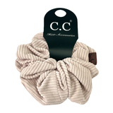 SCR-03 C.C CORDUROY SCRUNCHIE BEIGE