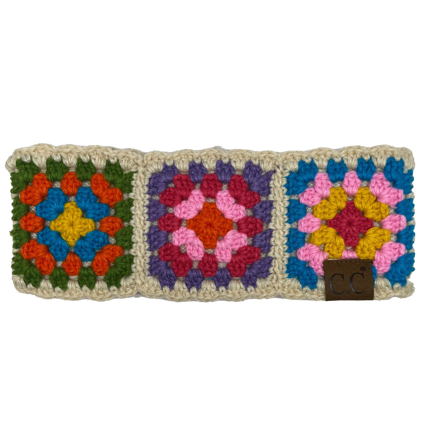 HW-7393 C.C Hand Crocheted Headwrap-Oatmeal