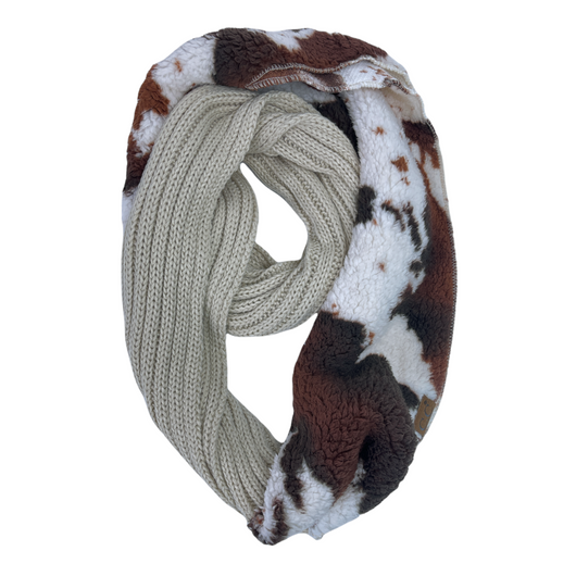 SF-47 Cow Scarf Beige