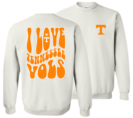 College-Tennessee Love Team Sweatshirt-White