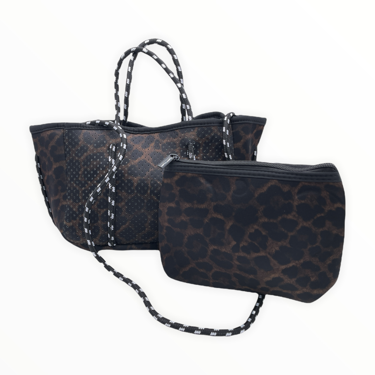 NP-2500 LEOPARD BROWN NEOPRENE MINI TOTE