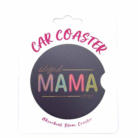N1 Car Coaster Blessed Mama Glitter