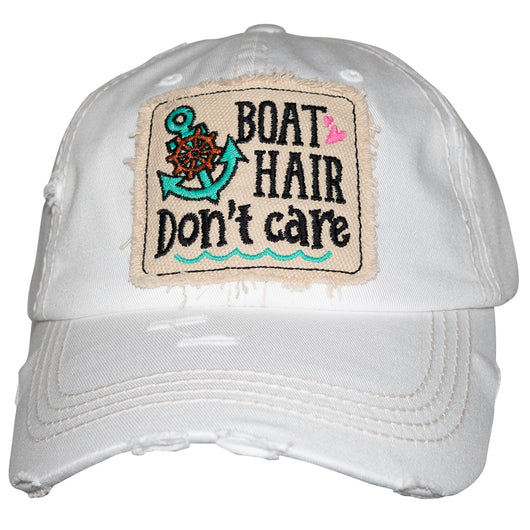 KBV-1356 Boat Hair Don't Care White