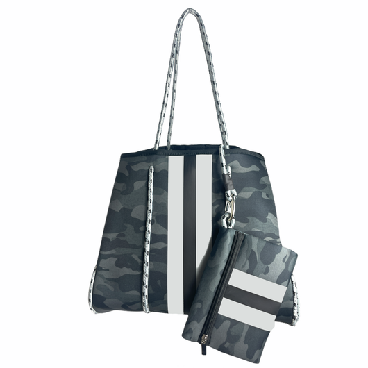 NP-4500 Camo Grey Stripe Neoprene Tote Bag