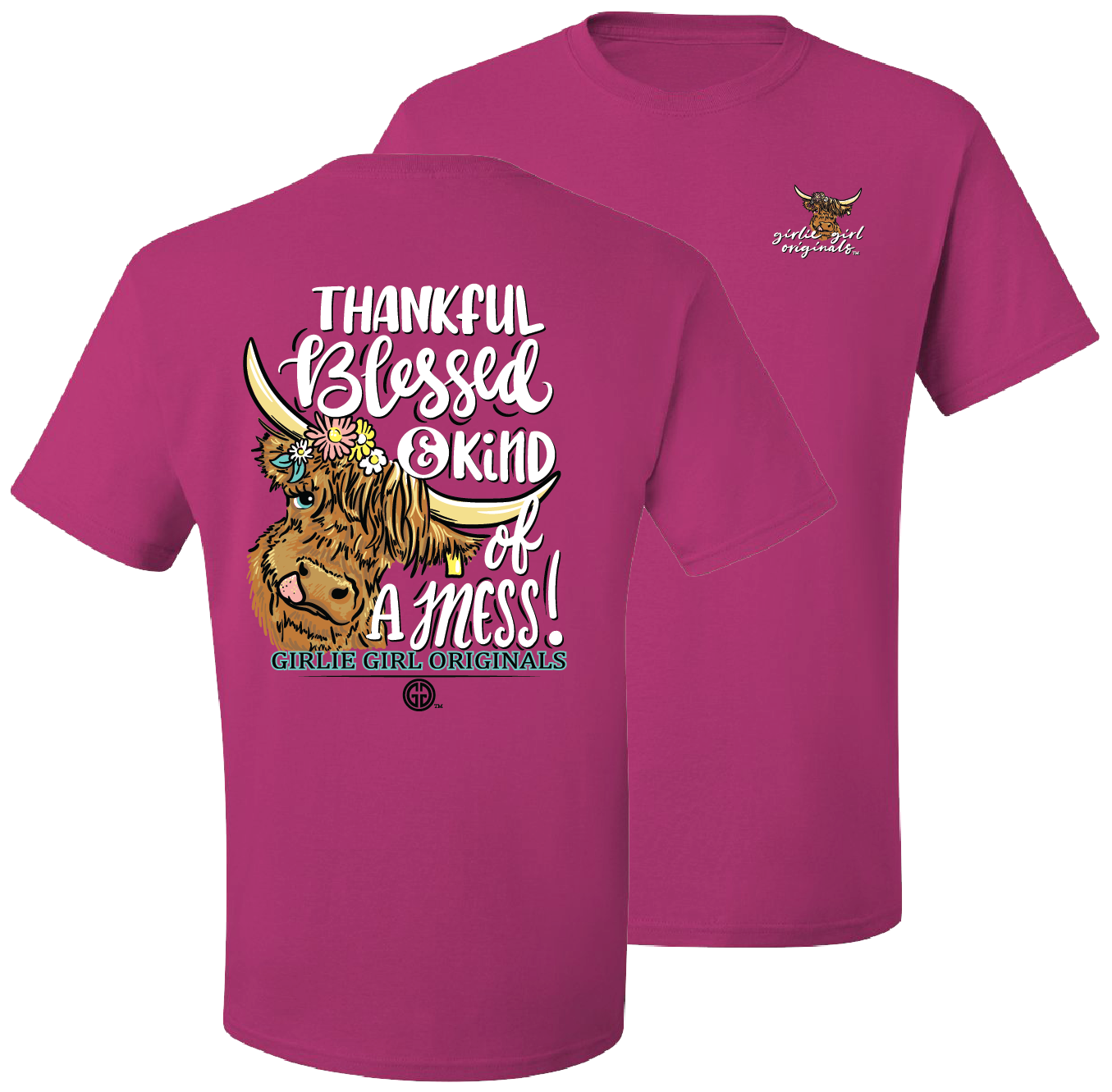 2538 Thankful Blessed SS-Cyber Pink