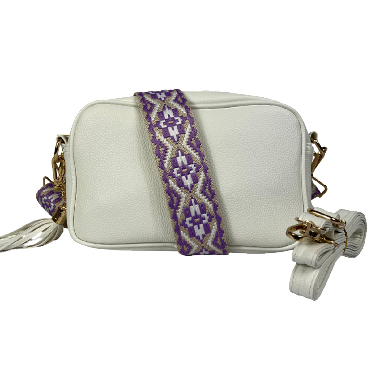 CB-8680 Lauren Crossbody Vegan Leather White